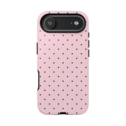 Cute Millennial Pink Polka Dot iPhone Case