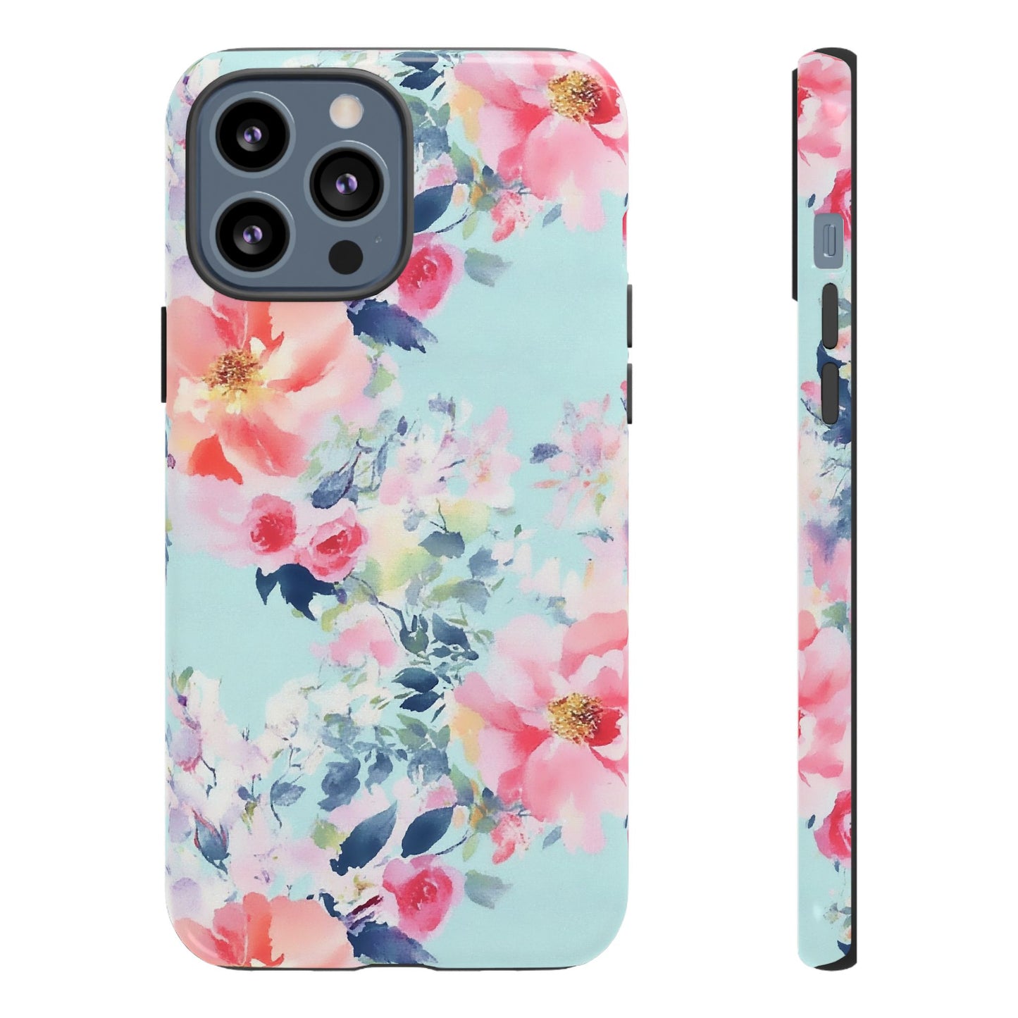 Watercolor Floral iPhone Case - Pastel Mint