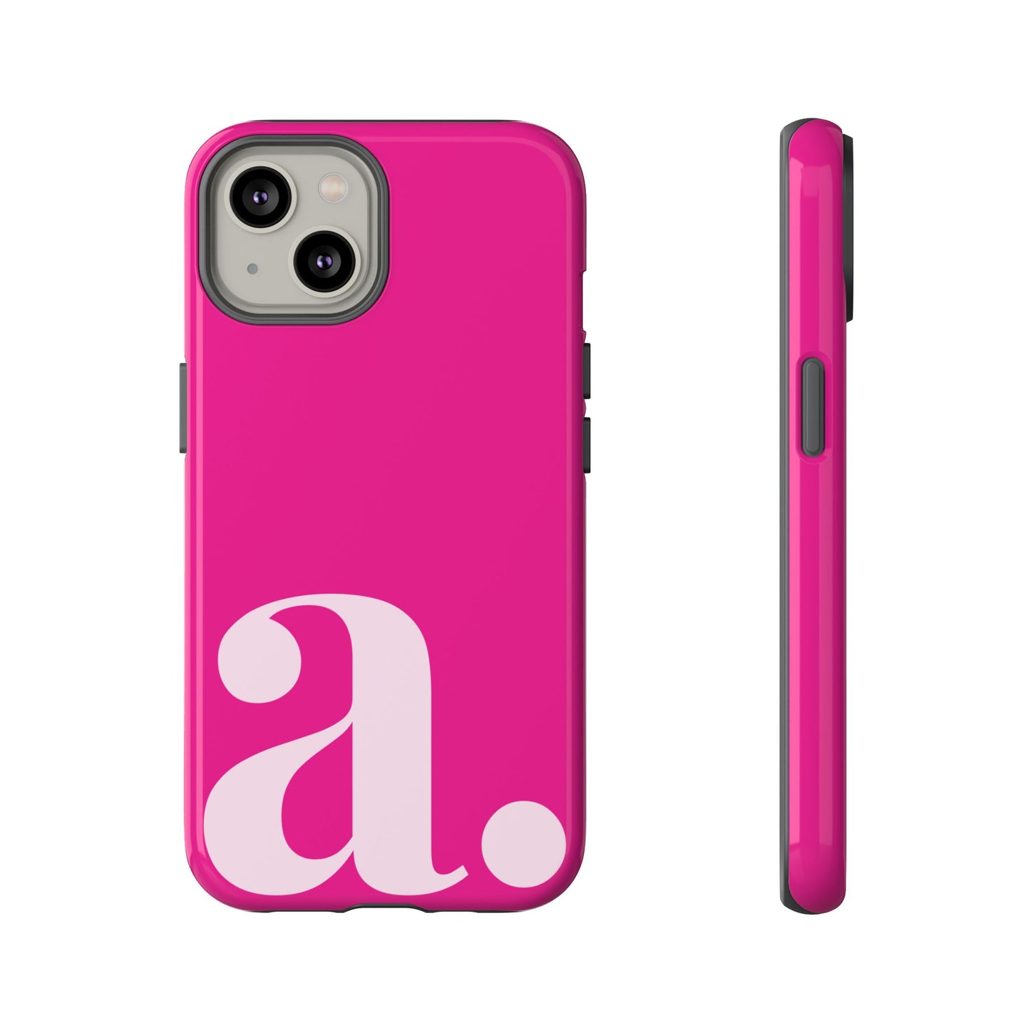 Custom Monogram Initial iPhone Case - Pink Shockproof Cover