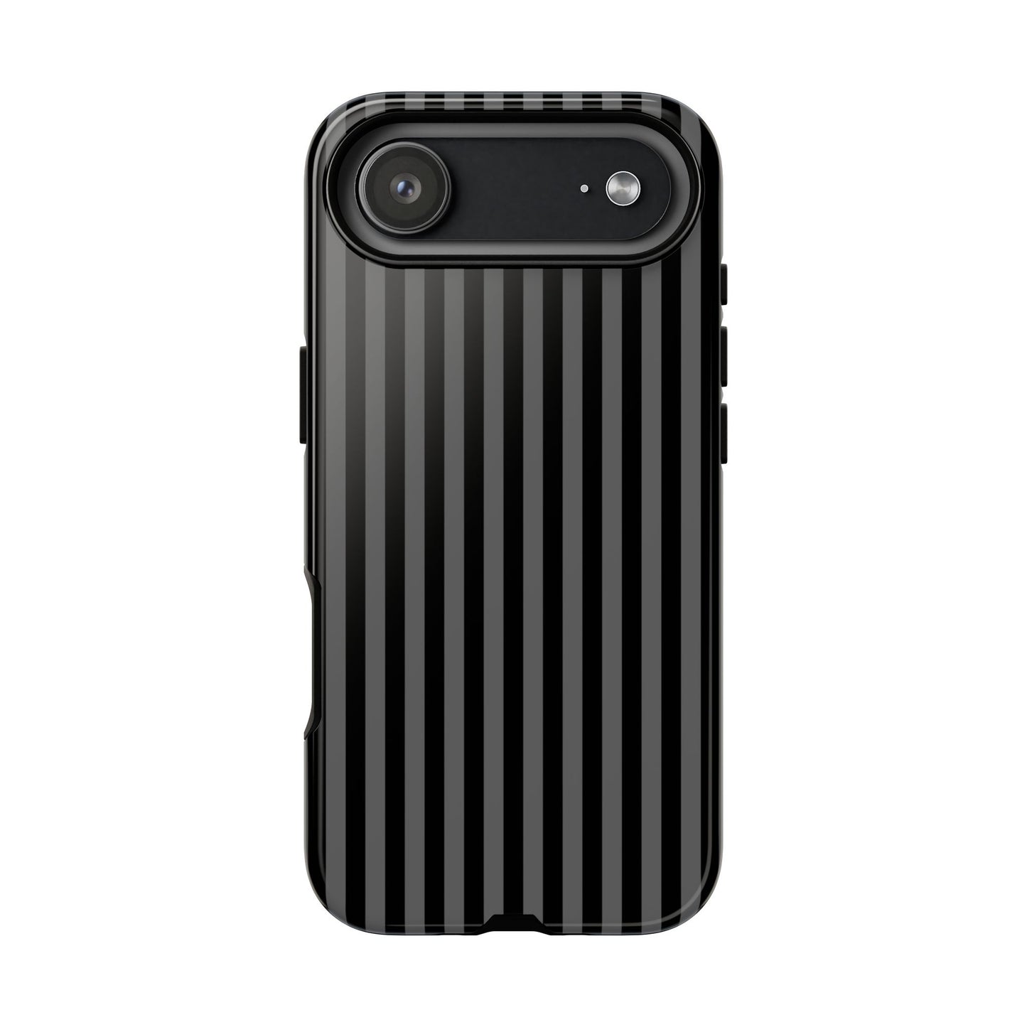 Obsidian Elegance - Striped Black iPhone Case