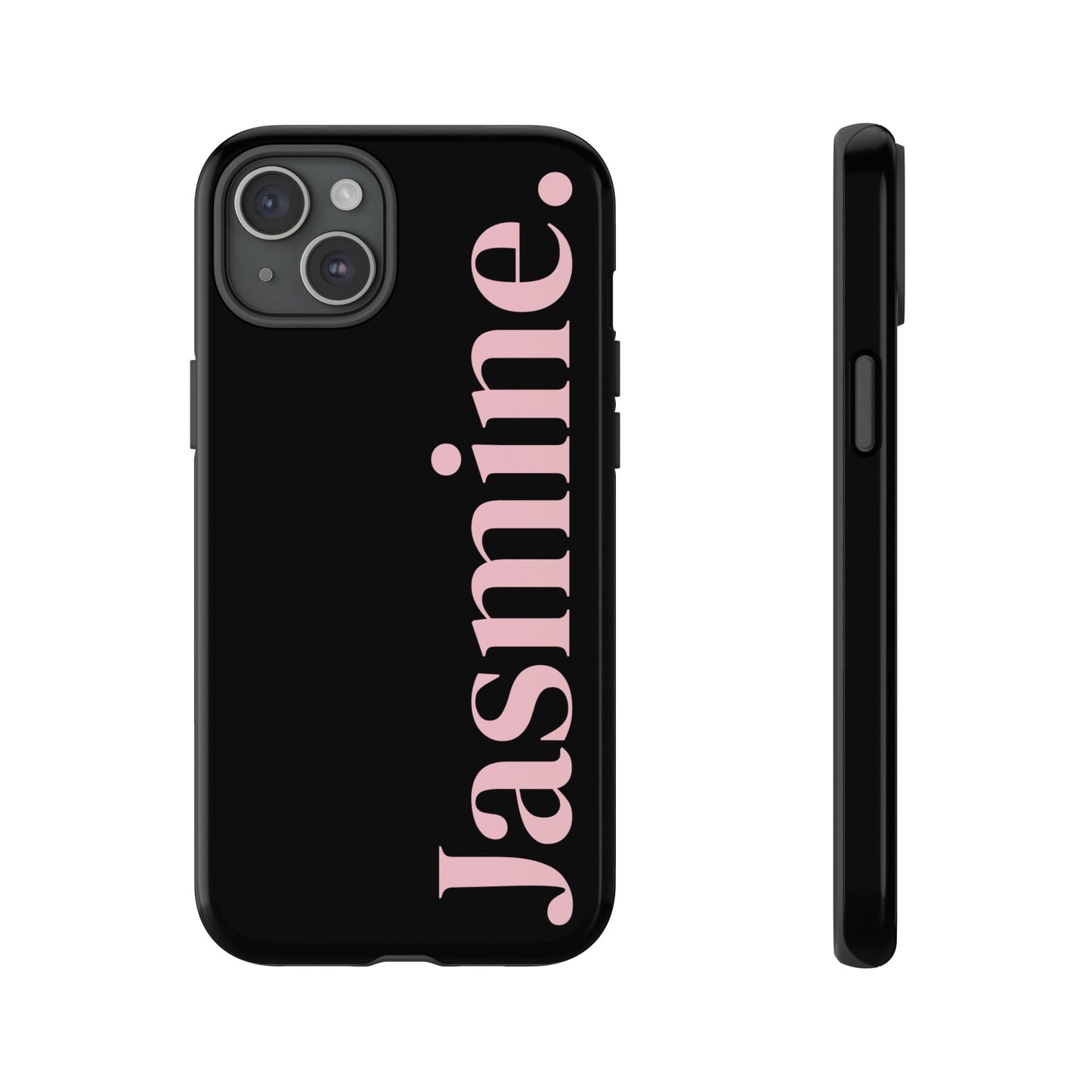 Personalized Name Black iPhone Case - Custom Tough Cover