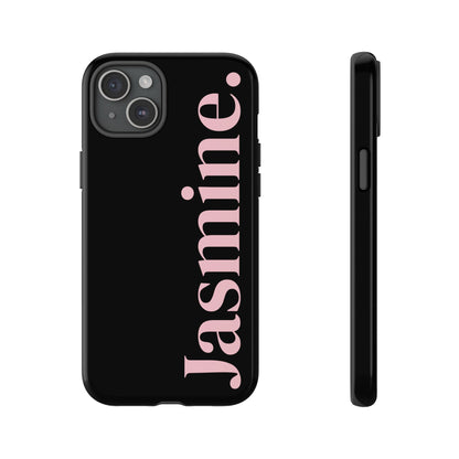 Personalized Name Black iPhone Case - Custom Tough Cover