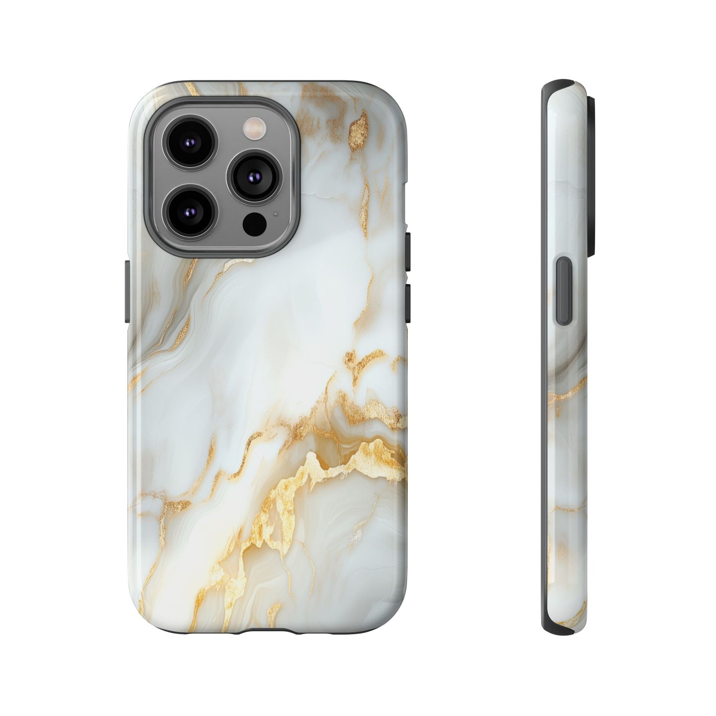 White Gold Marble iPhone Case - Luxury Marble Phone Case