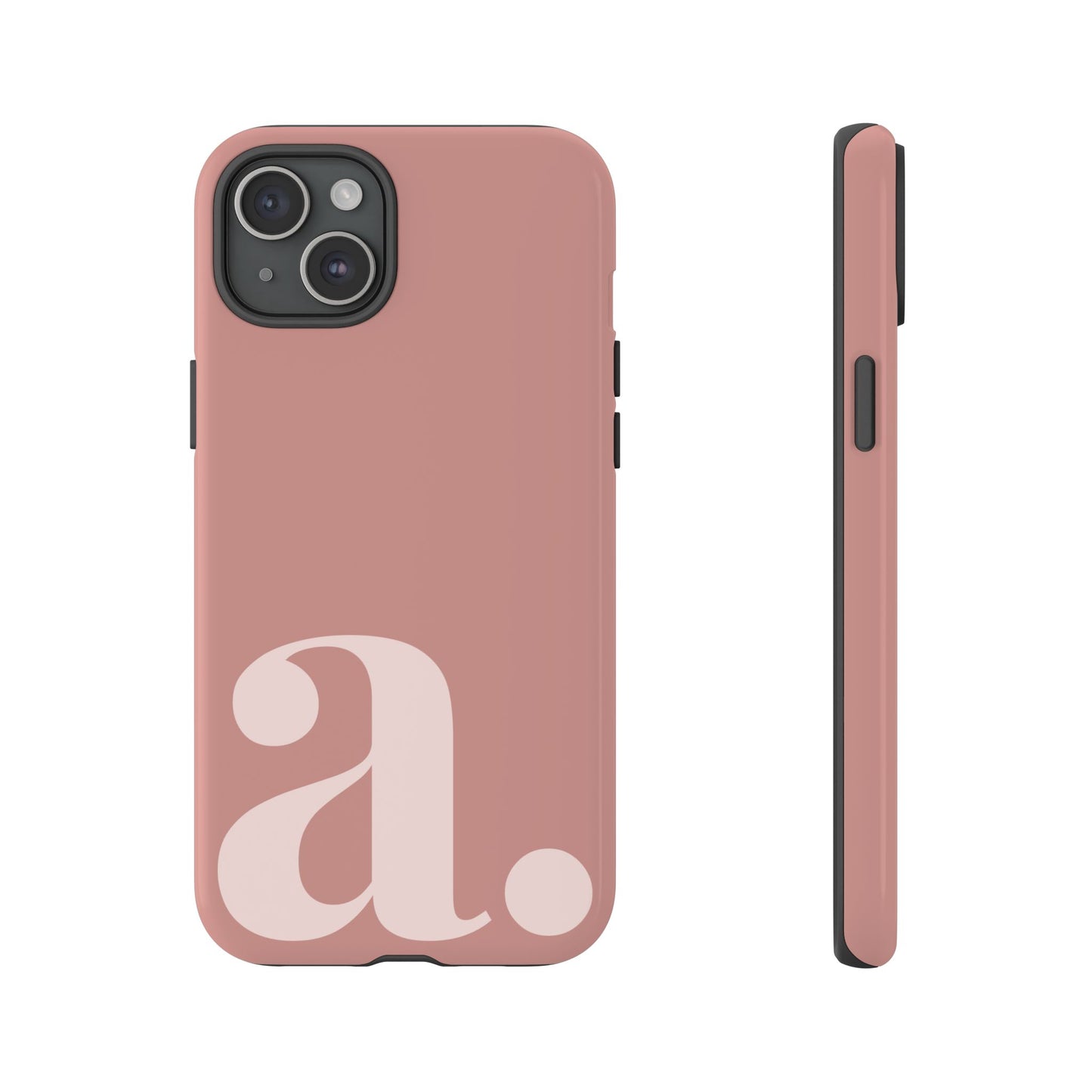 Personalized Initial Monogram iPhone Case - Rose Gold Cover