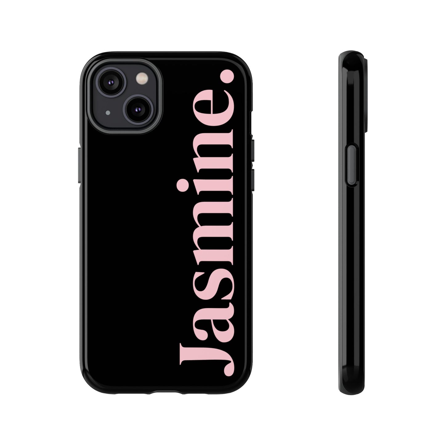 Personalized Name Black iPhone Case - Custom Tough Cover