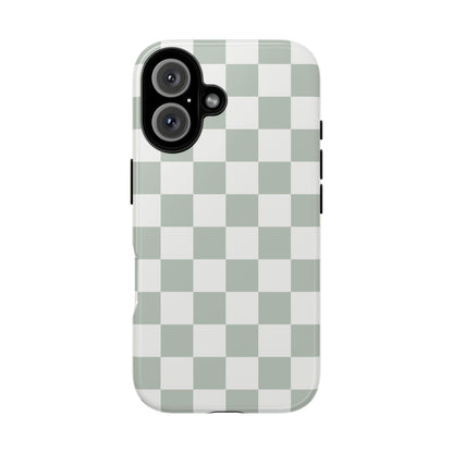 Checker Pattern iPhone Case | Ash Gray