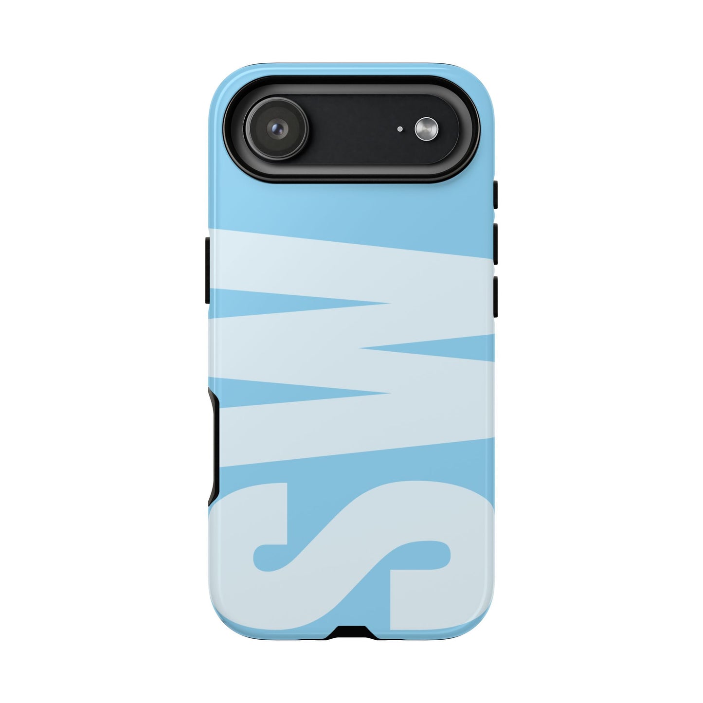 Custom Initial Monogram iPhone Case - Baby Blue