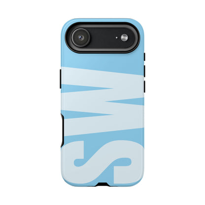 Custom Initial Monogram iPhone Case - Baby Blue