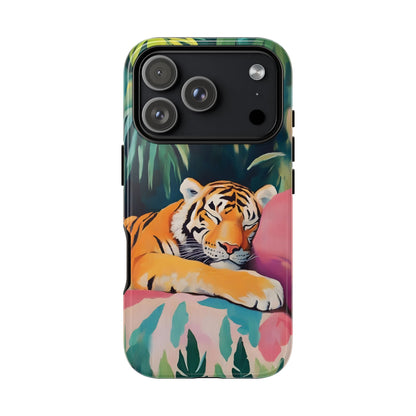 Exotic Sleeping Tiger Art iPhone Case - Tropical Jungle