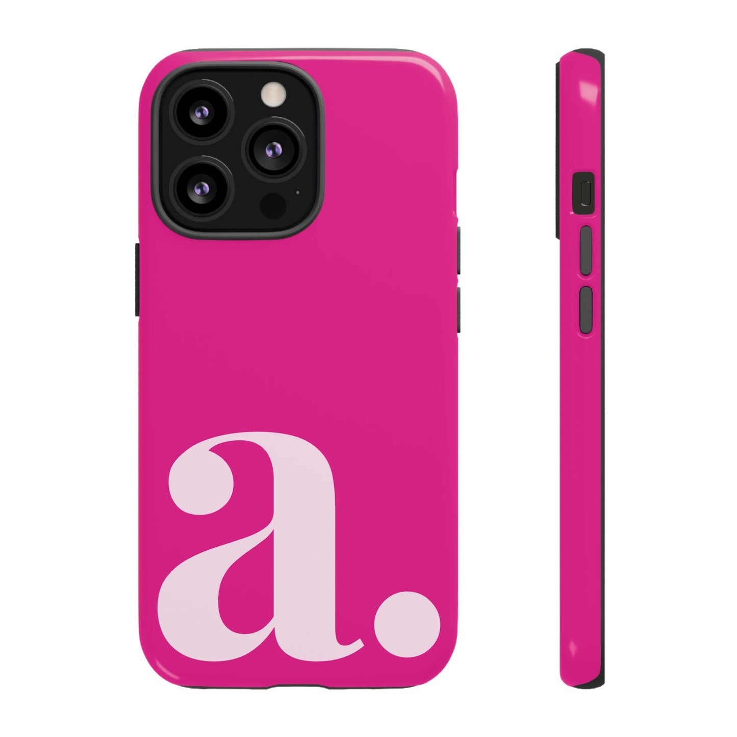 Custom Monogram Initial iPhone Case - Pink Shockproof Cover