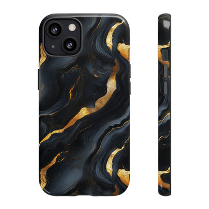 Elegant Black and Gold Marble iPhone Case