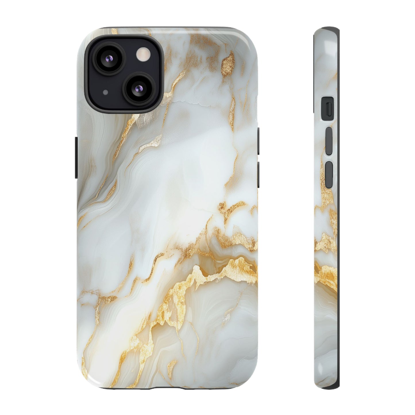 White Gold Marble iPhone Case - Luxury Marble Phone Case