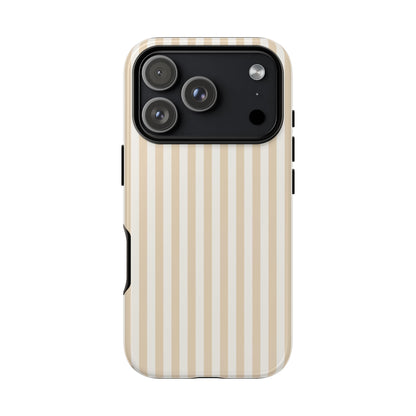Champagne Luxe - Striped iPhone Case for Fashion Forward Women