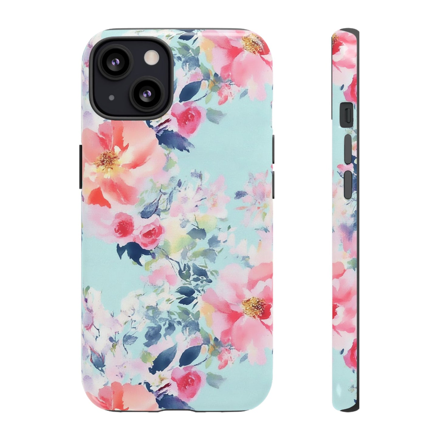 Watercolor Floral iPhone Case - Pastel Mint