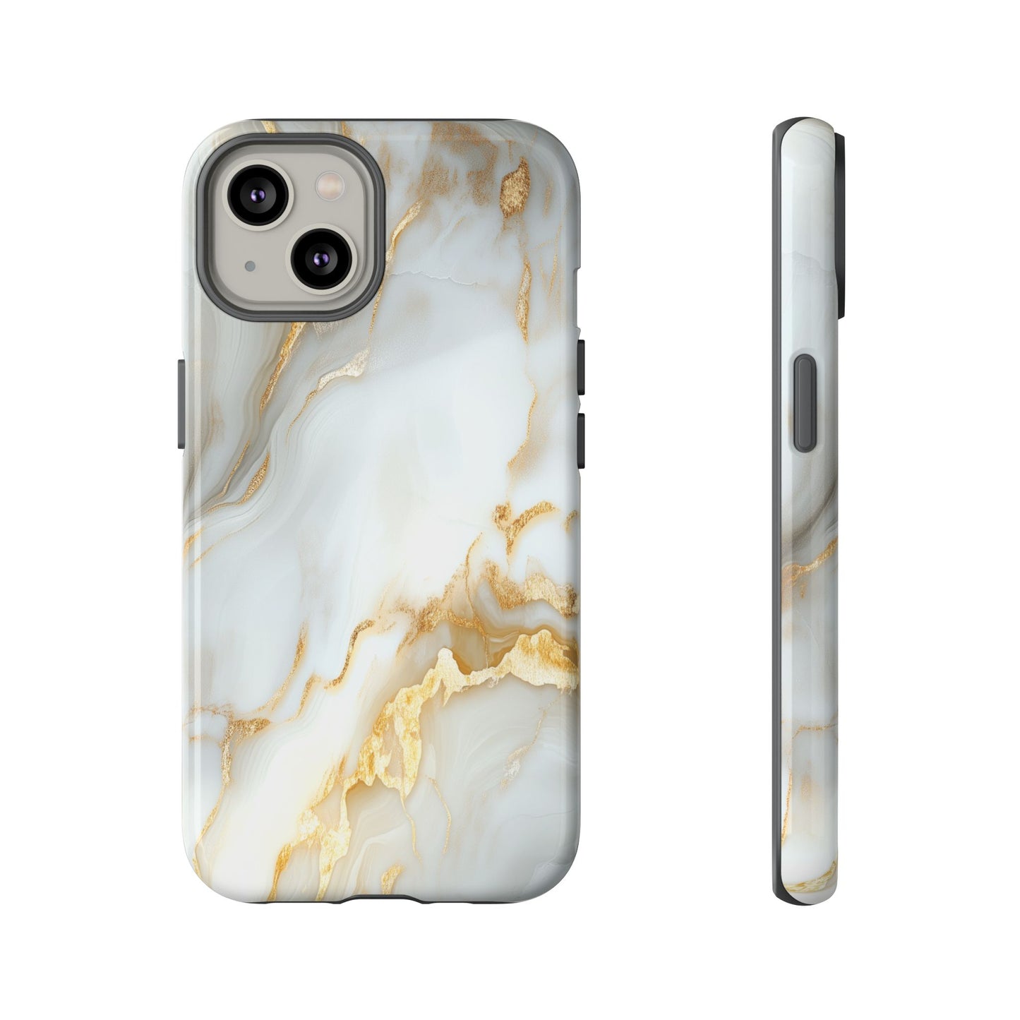 White Gold Marble iPhone Case - Luxury Marble Phone Case