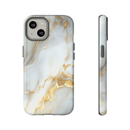 White Gold Marble iPhone Case - Luxury Marble Phone Case