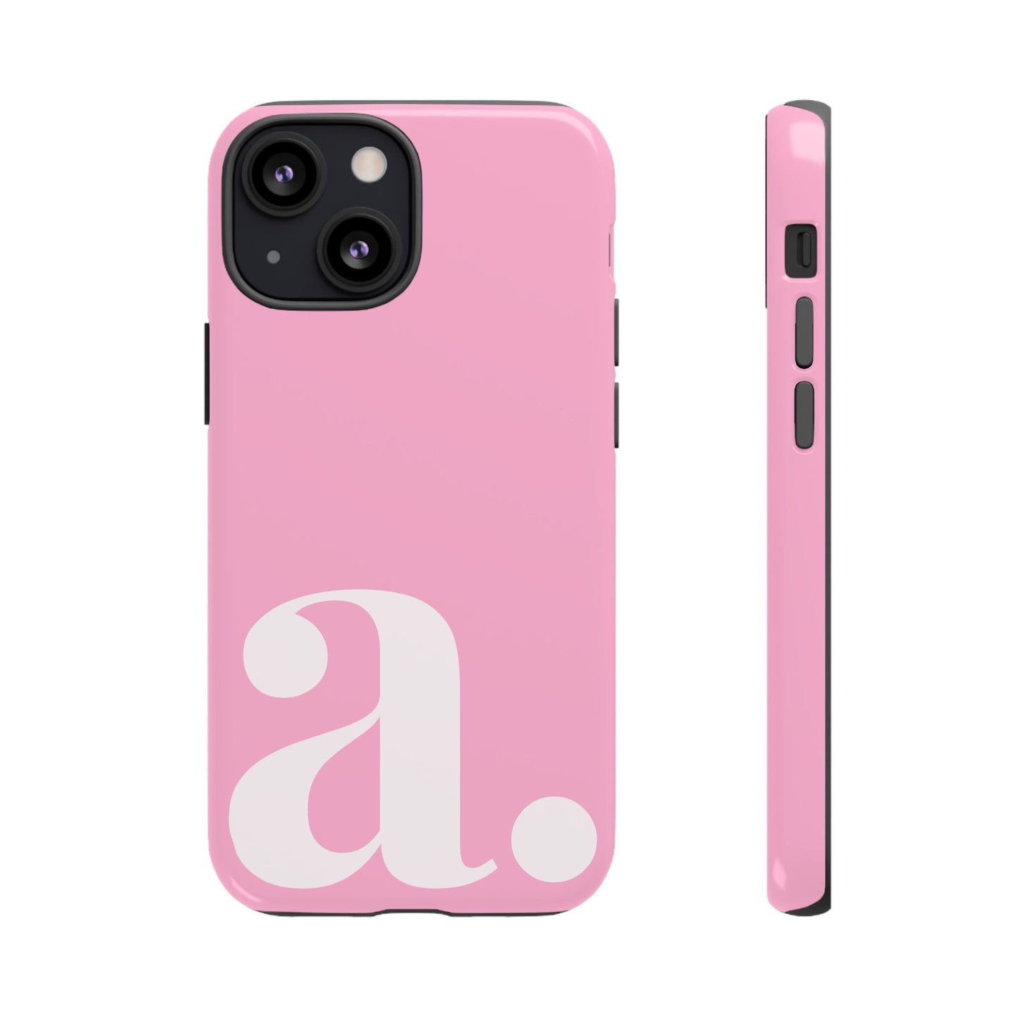 Pink Monogram Initial iPhone Case - Custom Letter Phone Cover