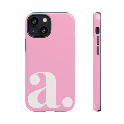Pink Monogram Initial iPhone Case - Custom Letter Phone Cover