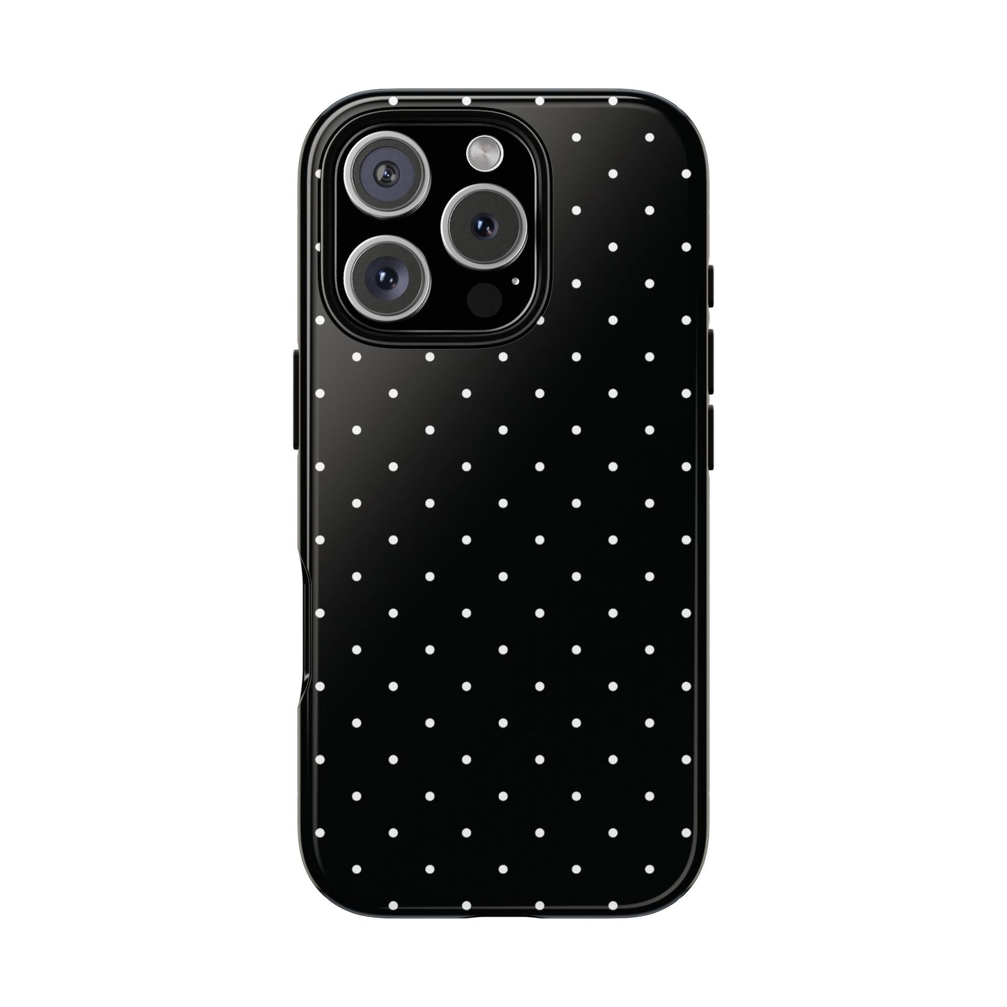 Black Chic Polka Dot iPhone Case - Minimalist Style