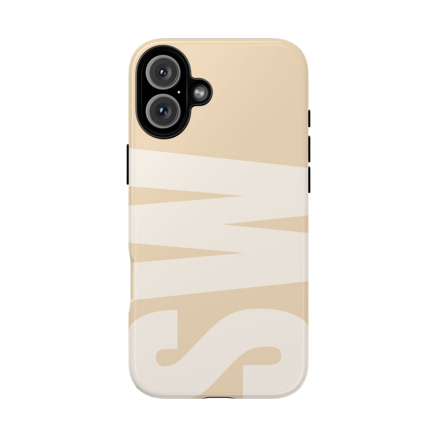 Custom Letter Monogram iPhone Case - Champagne Blush