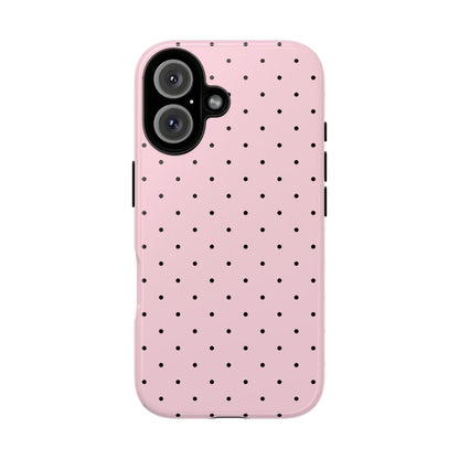 Cute Millennial Pink Polka Dot iPhone Case