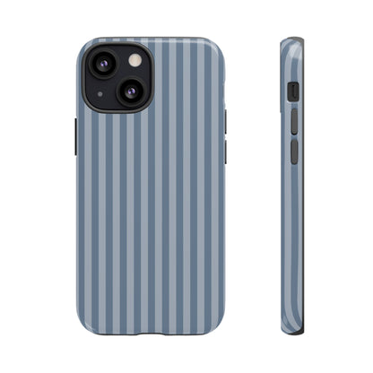 Blue Gray Striped iPhone Case - Minimalist Stripe Pattern