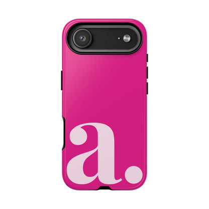 Custom Monogram Initial iPhone Case - Pink Shockproof Cover