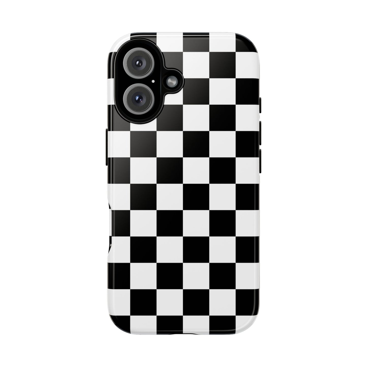 Black and White Checkered Pattern iPhone Case