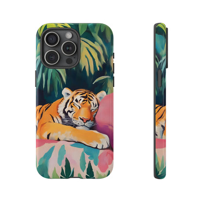 Exotic Sleeping Tiger Art iPhone Case - Tropical Jungle