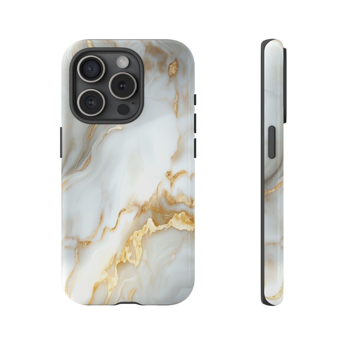 White Gold Marble iPhone Case - Luxury Marble Phone Case