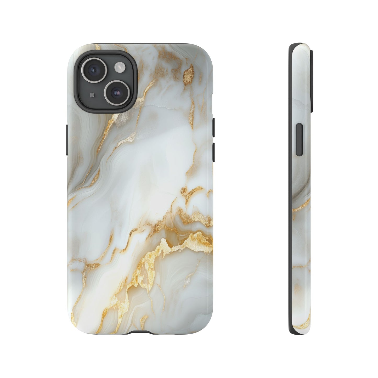 White Gold Marble iPhone Case - Luxury Marble Phone Case