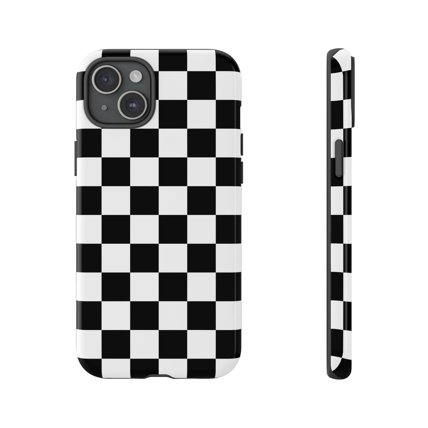 Black and White Checkered Pattern iPhone Case