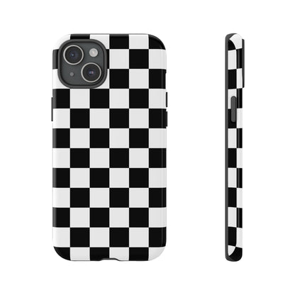Black and White Checkered Pattern iPhone Case