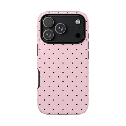 Cute Millennial Pink Polka Dot iPhone Case