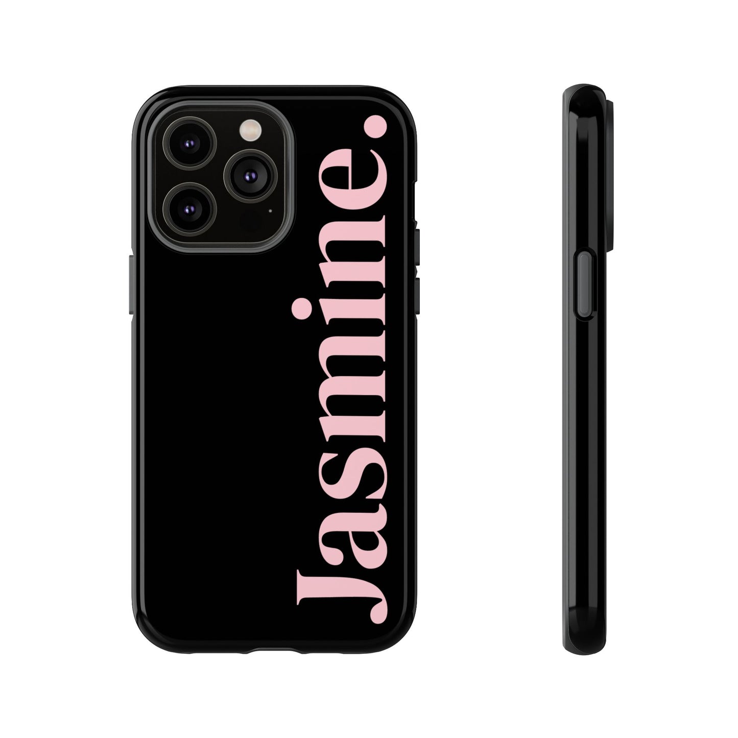 Personalized Name Black iPhone Case - Custom Tough Cover