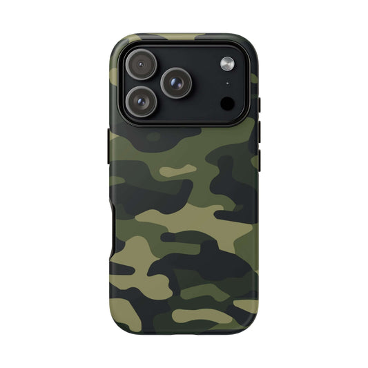 Military Camo iPhone Tough Case - Green Camouflage
