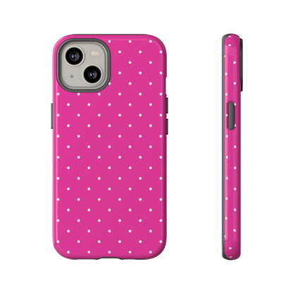 Fuchsia Pink Polka Dot iPhone Case for Women