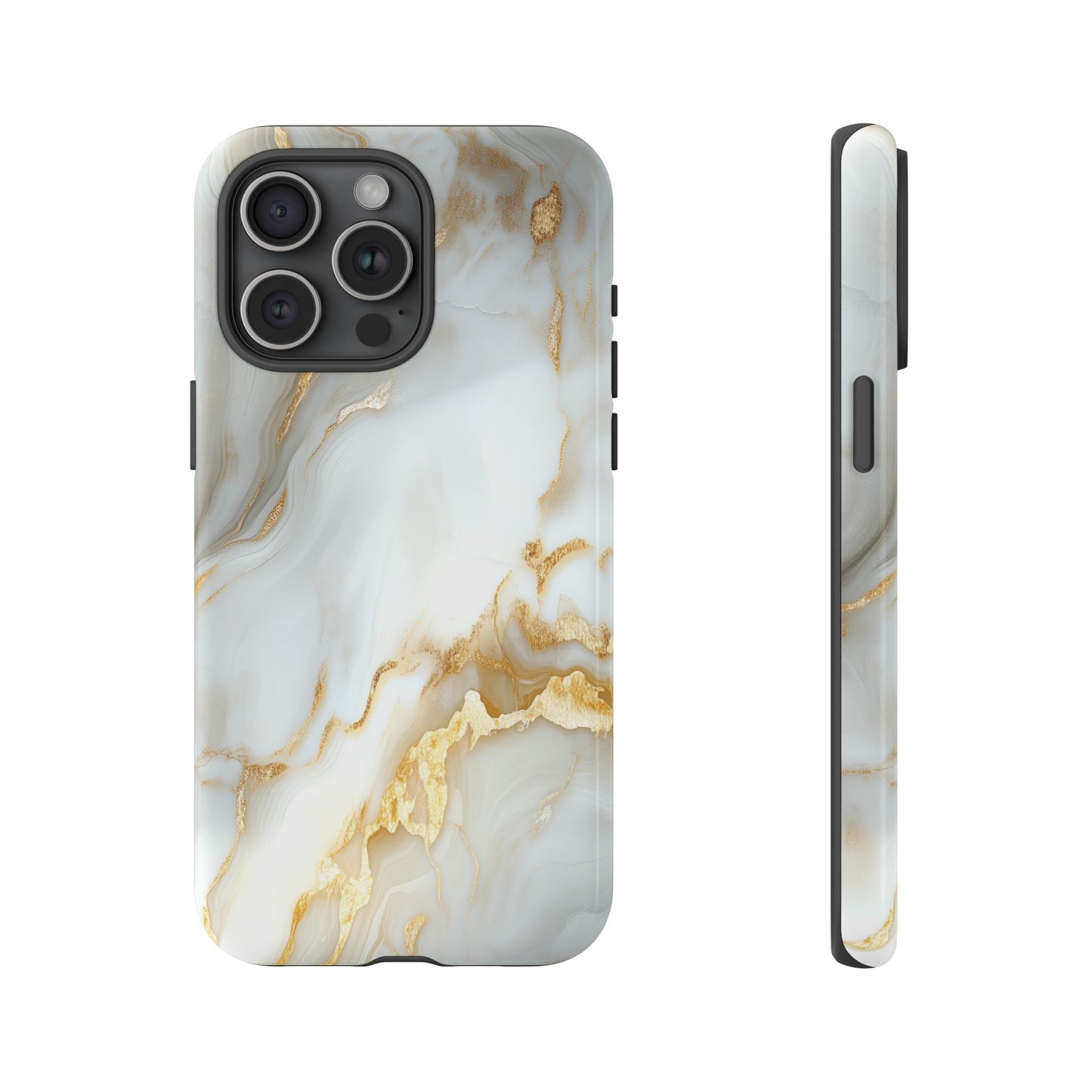 White Gold Marble iPhone Case - Luxury Marble Phone Case
