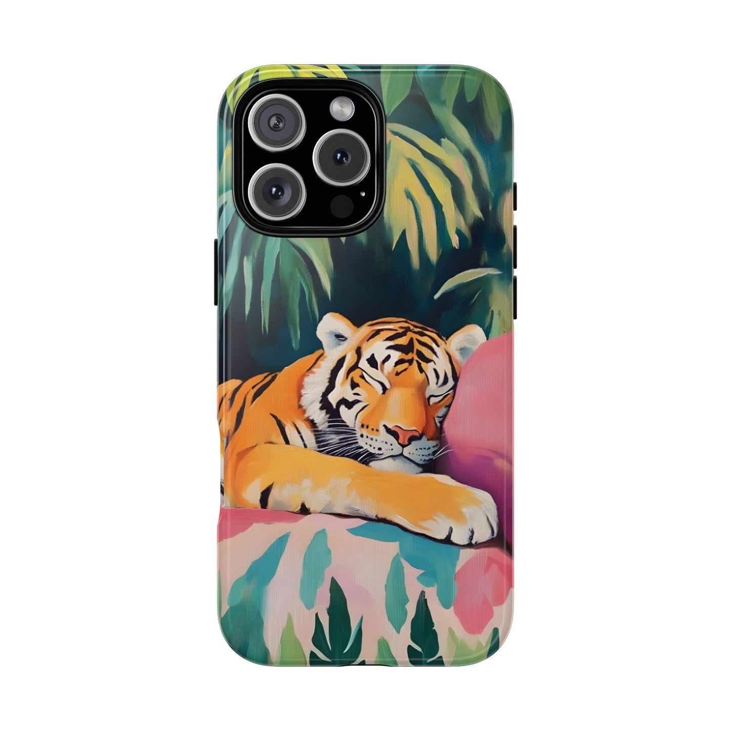 Exotic Sleeping Tiger Art iPhone Case - Tropical Jungle