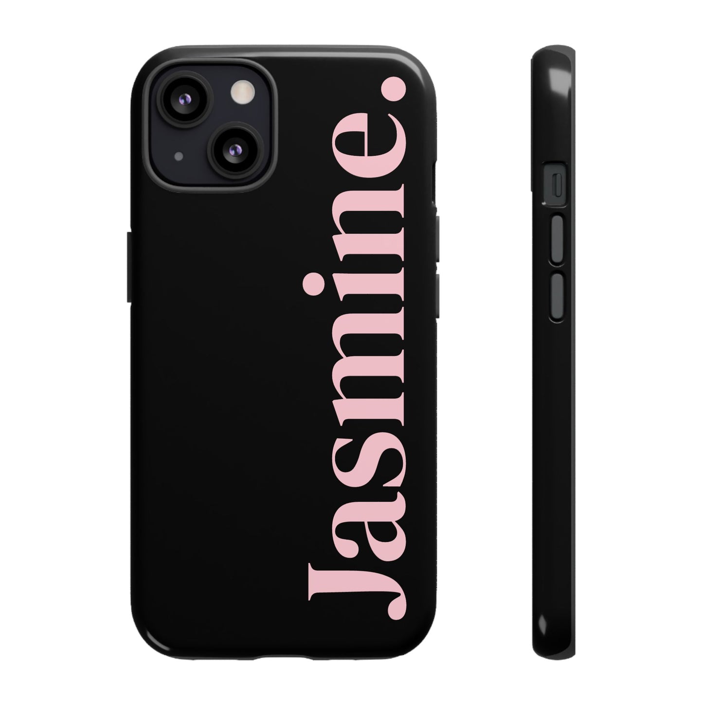 Personalized Name Black iPhone Case - Custom Tough Cover