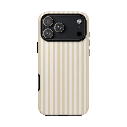 Champagne Luxe - Striped iPhone Case for Fashion Forward Women