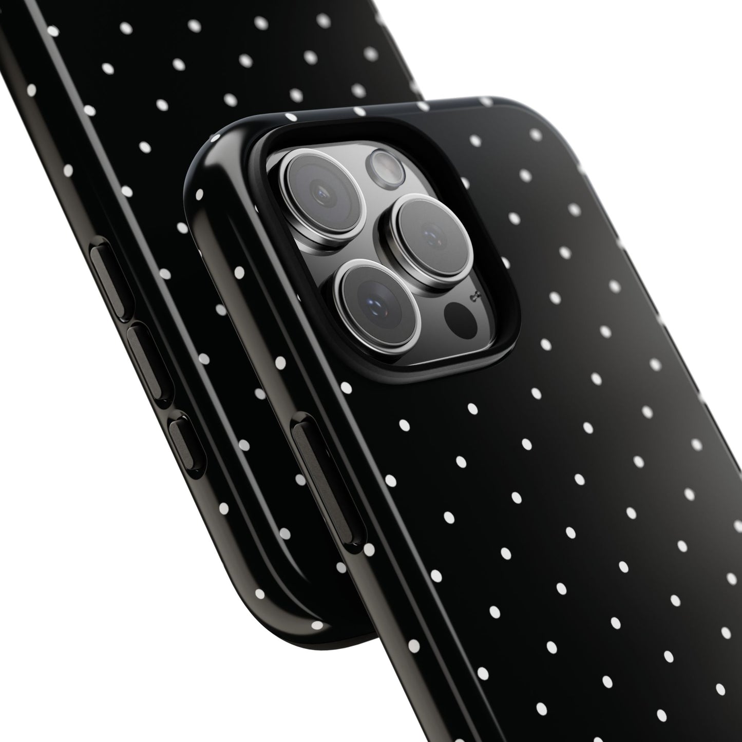 Black Chic Polka Dot iPhone Case - Minimalist Style