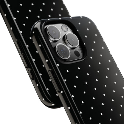 Black Chic Polka Dot iPhone Case - Minimalist Style