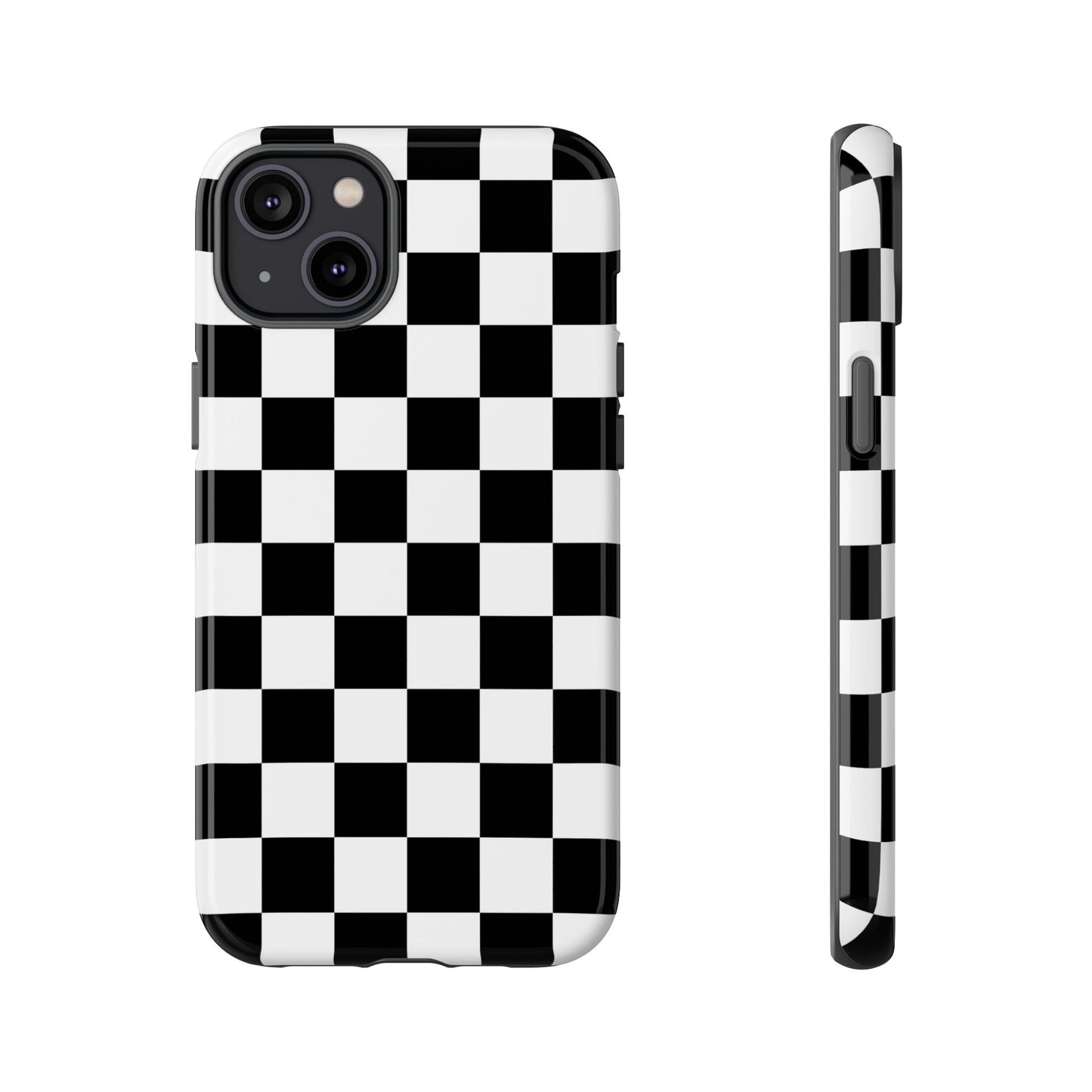 Black and White Checkered Pattern iPhone Case