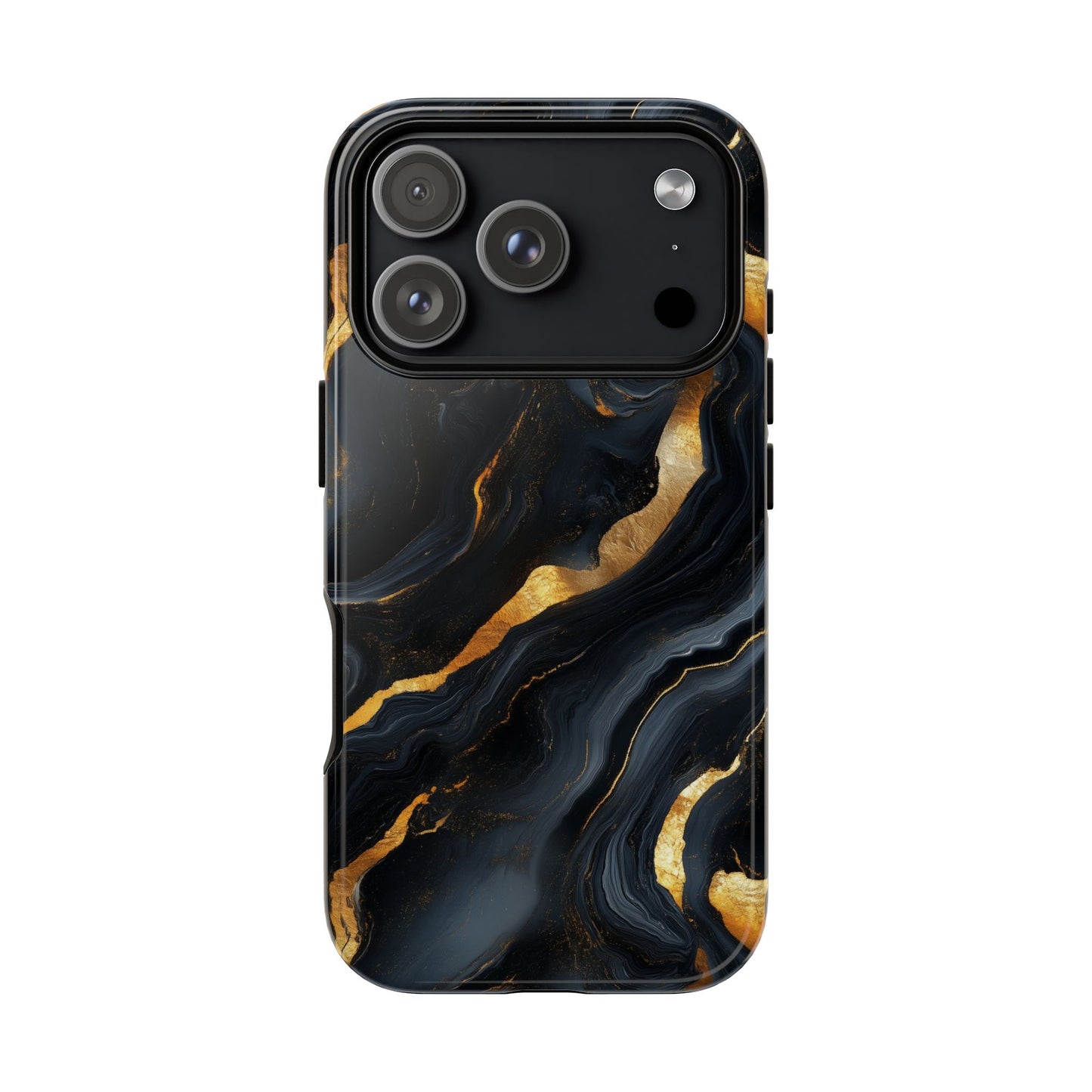 Elegant Black and Gold Marble iPhone Case