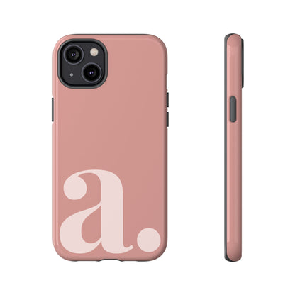 Personalized Initial Monogram iPhone Case - Rose Gold Cover