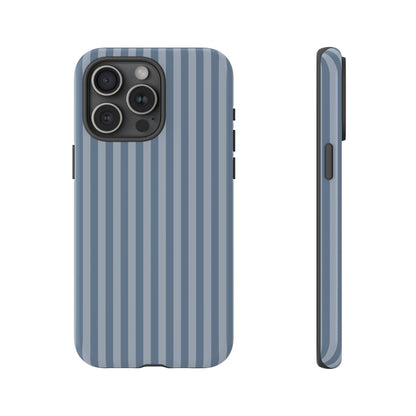 Blue Gray Striped iPhone Case - Minimalist Stripe Pattern