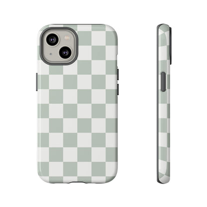 Checker Pattern iPhone Case - Ash Gray