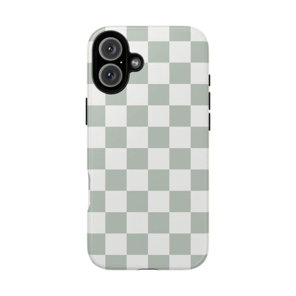 Checker Pattern iPhone Case | Ash Gray