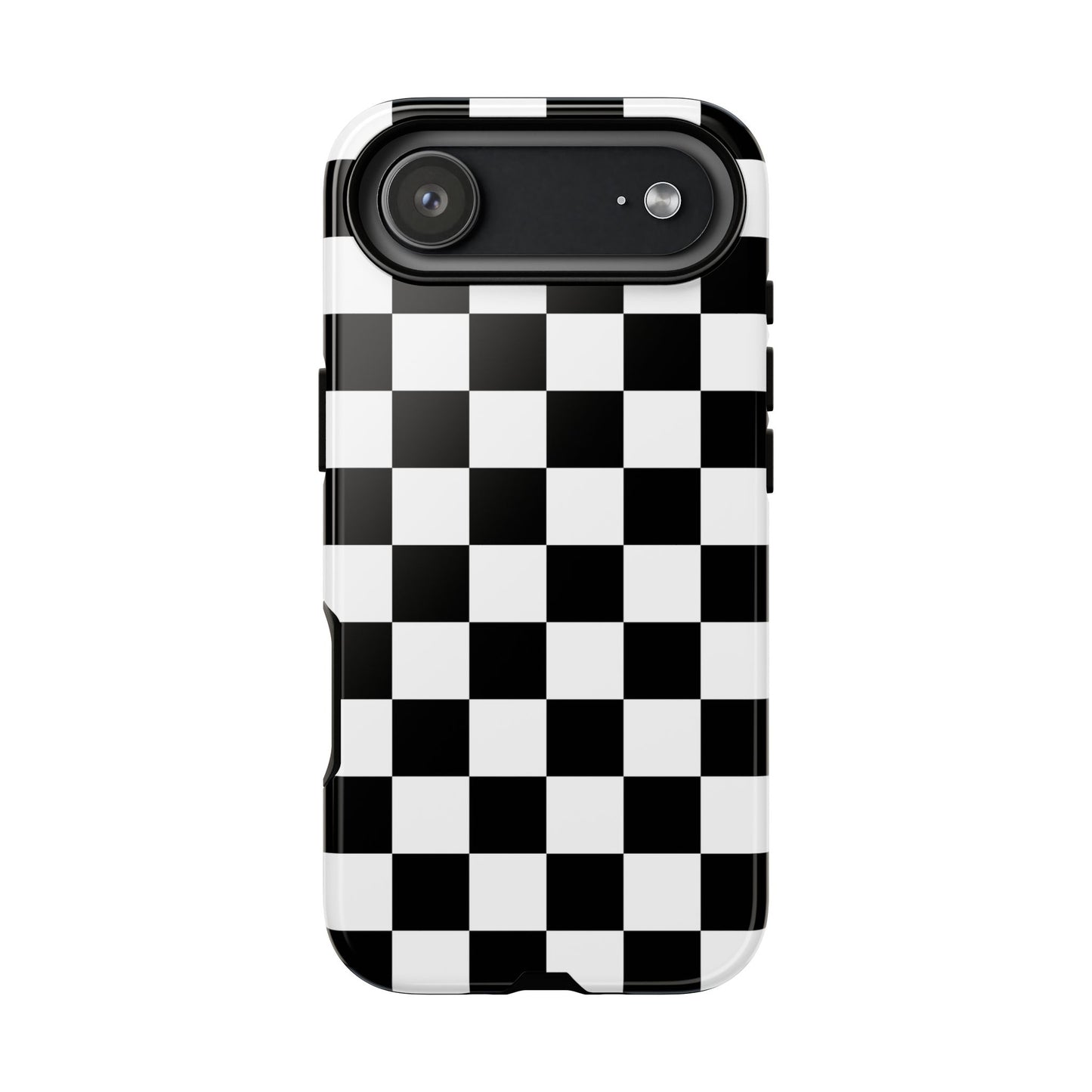 Black and White Checkered Pattern iPhone Case